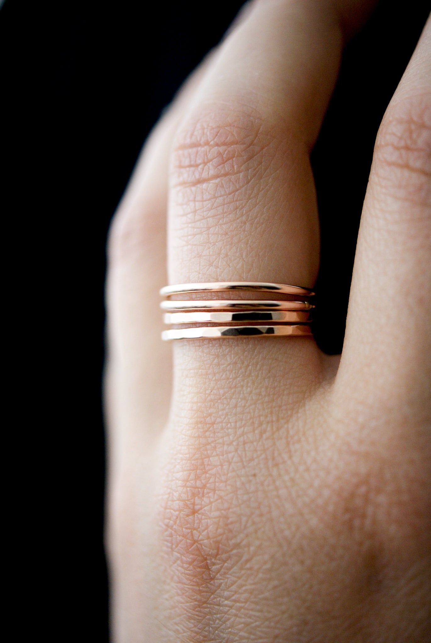 Thick Ring, Solid 14K Rose Gold