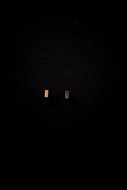 Mini Mirror Stud Earrings in Solid Gold or Rose Gold
