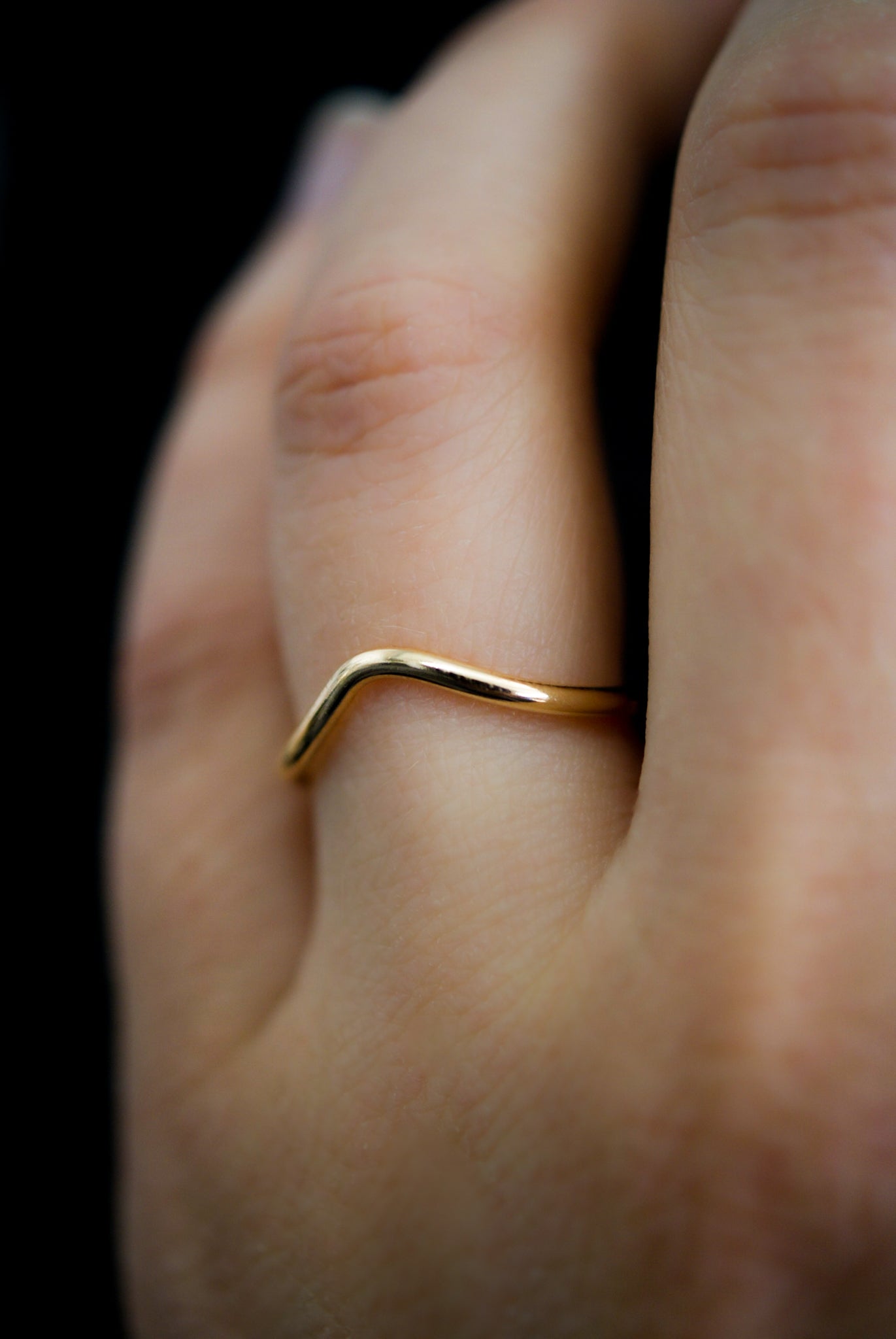 Tear drop deals gold ring 14k filled