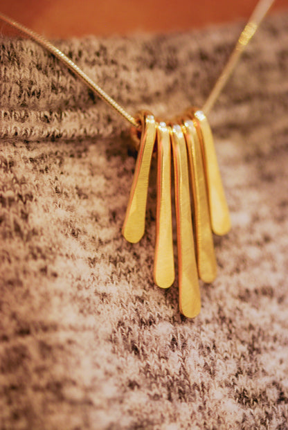 Mini Sunburst Necklace, Gold Fill, Rose Gold Fill, or Sterling Silver