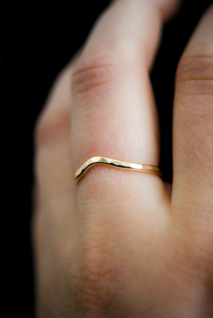 Teardrop Ring, Solid 14K Gold