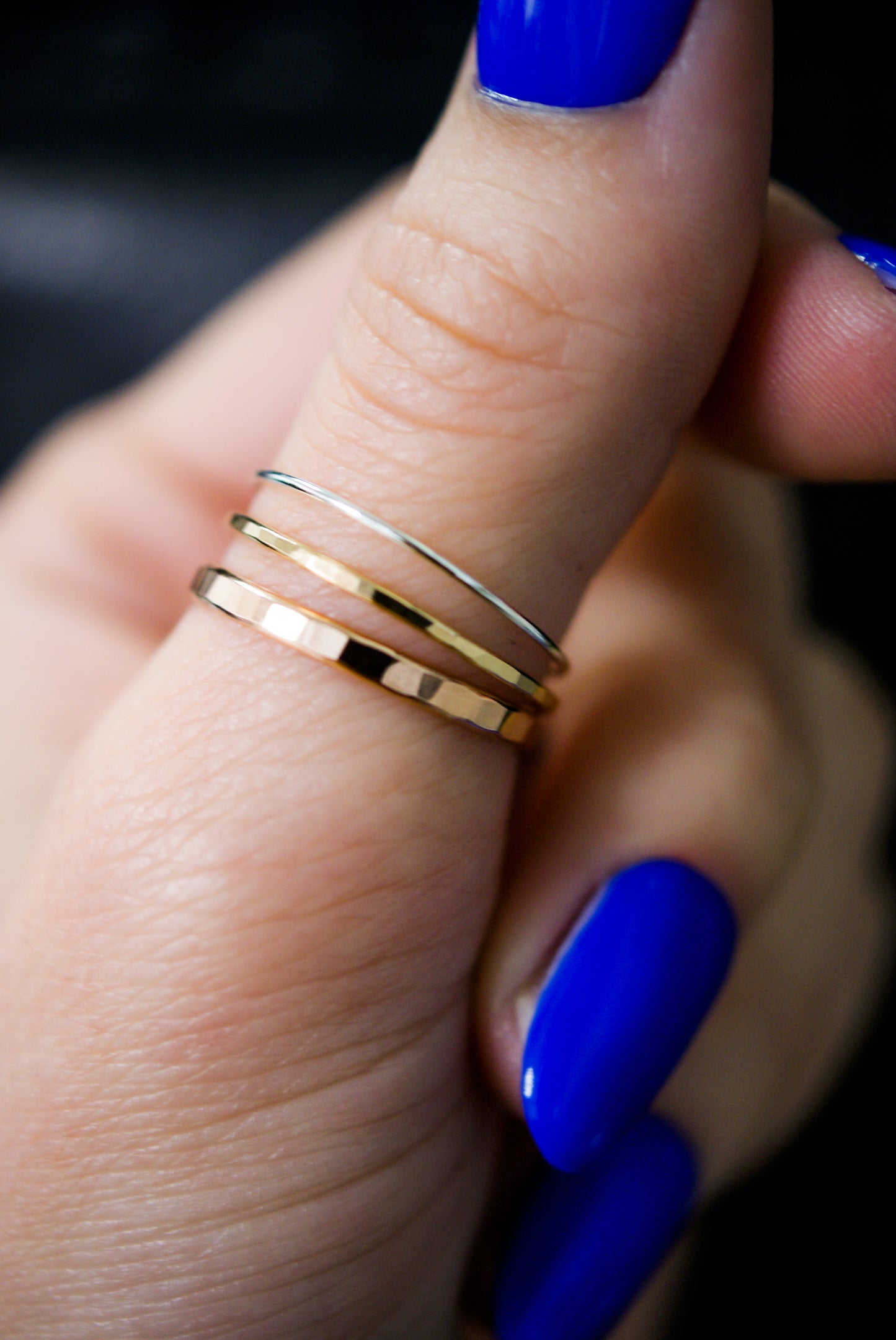 Basic Stacking Set Of 3 Rings, Gold Fill, Rose Gold Fill or Sterling Silver