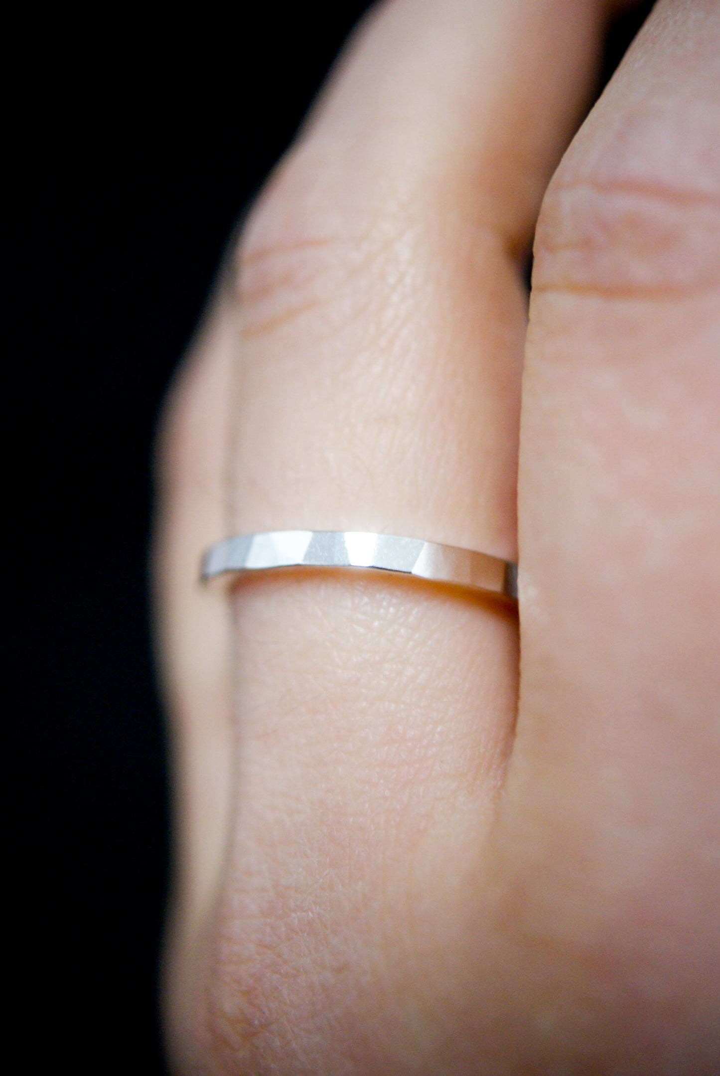 Thick Square Ring, Sterling Silver