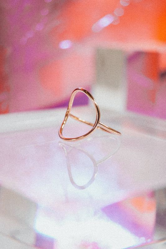 Circle Ring, Solid 14K Gold