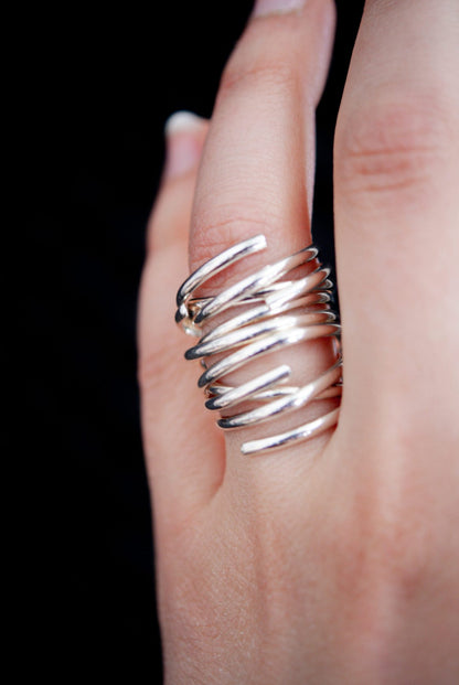 Open Spiral Ring, Sterling Silver