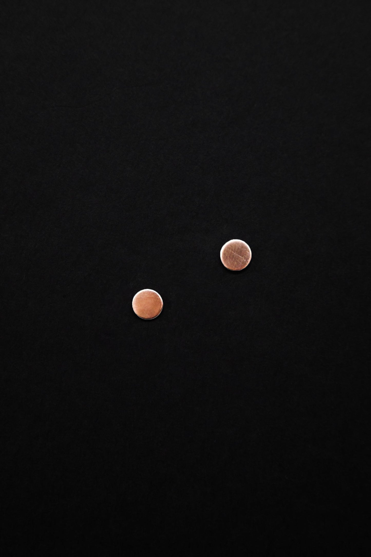 Dot Stud Earrings in Solid Gold or Rose Gold