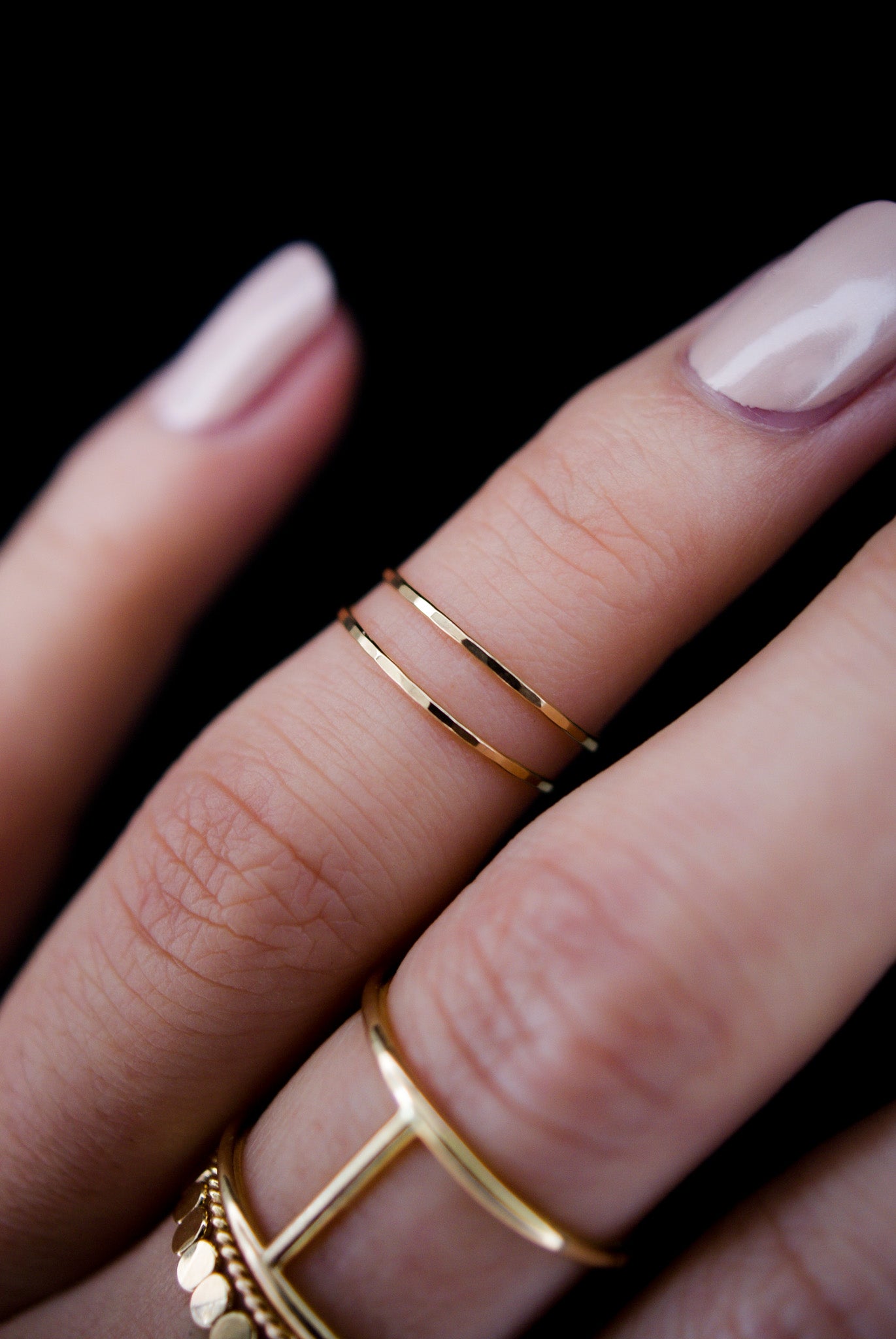 Ultra thin wedding on sale ring