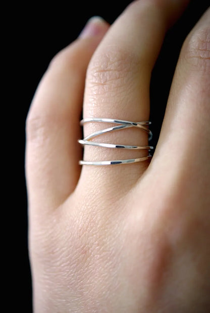 Large Wraparound Ring, Sterling Silver