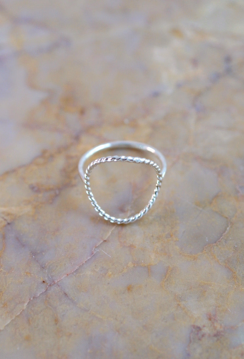 Twist Circle Ring, Sterling Silver