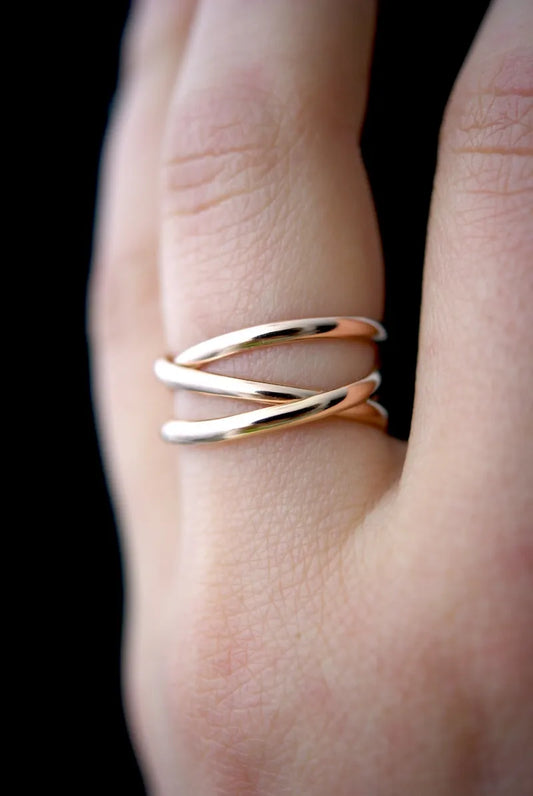 Infinity Spiral Ring, 14K Rose Gold Fill