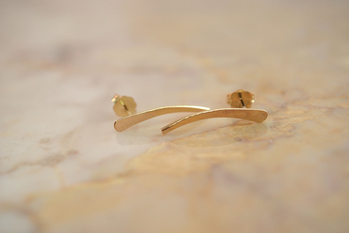 STELLA. Simple Medium Hoop Earrings - Gold – REGALROSE