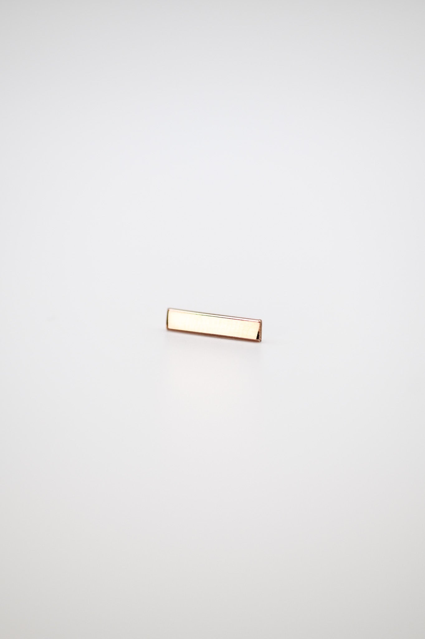 Mirror Flat Back Stud Earring, Solid Gold or Rose Gold