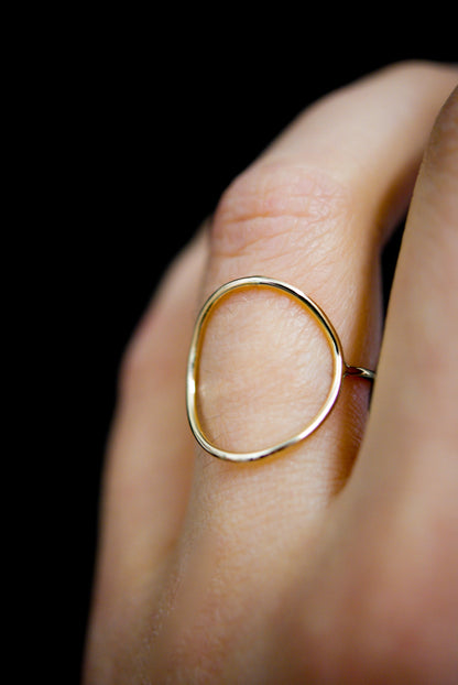 Circle Ring, Solid 14K Gold