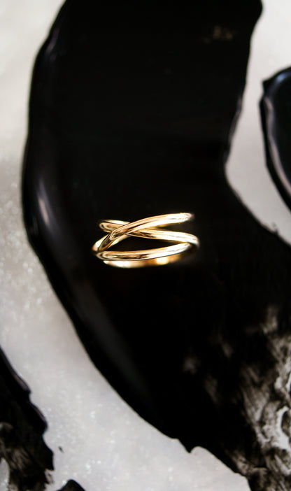Infinity Spiral Ring, 14K Gold Fill