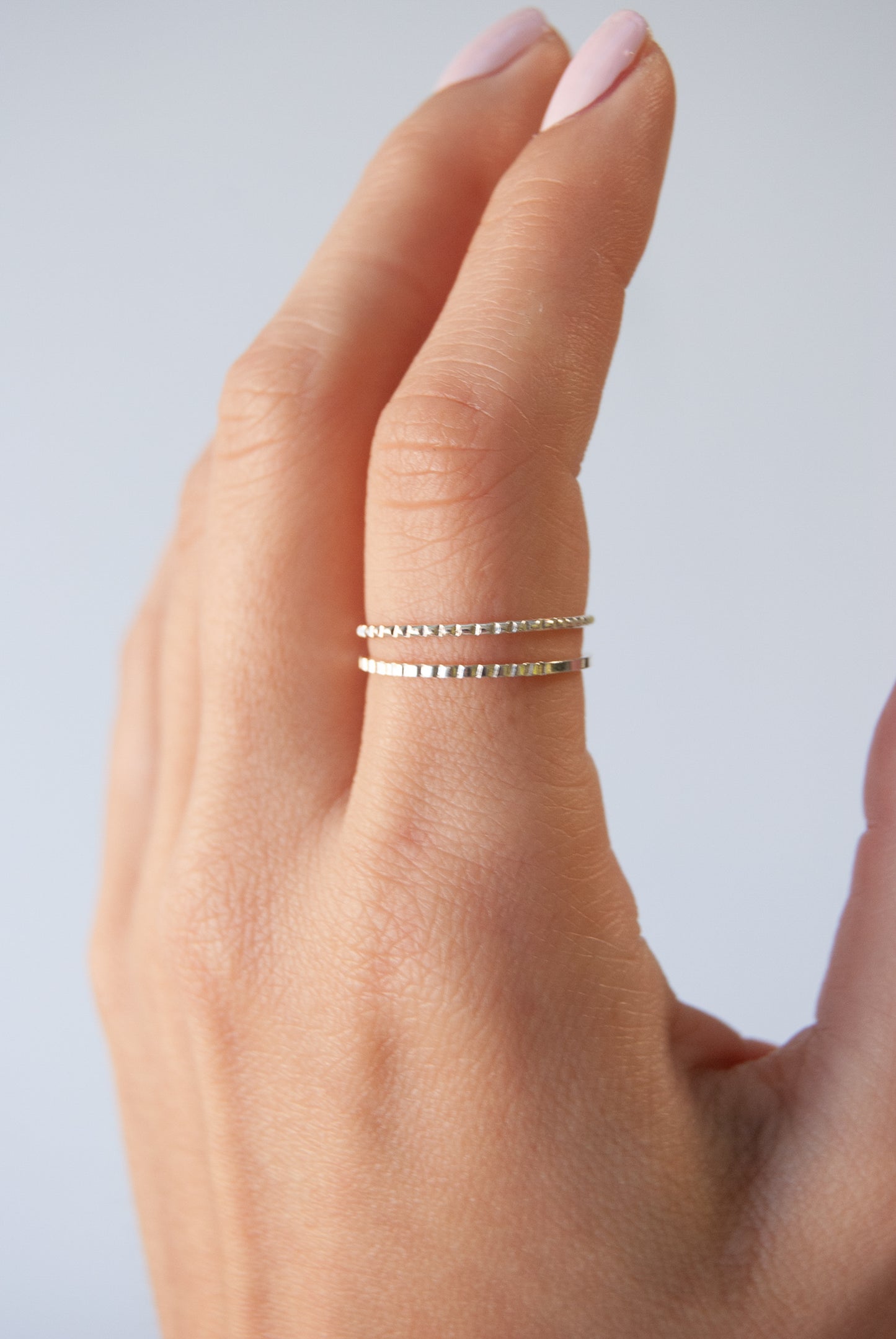 Lined Ring, Sterling Silver