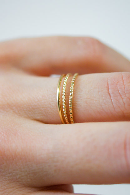 Lined Ring, 14K Gold Fill