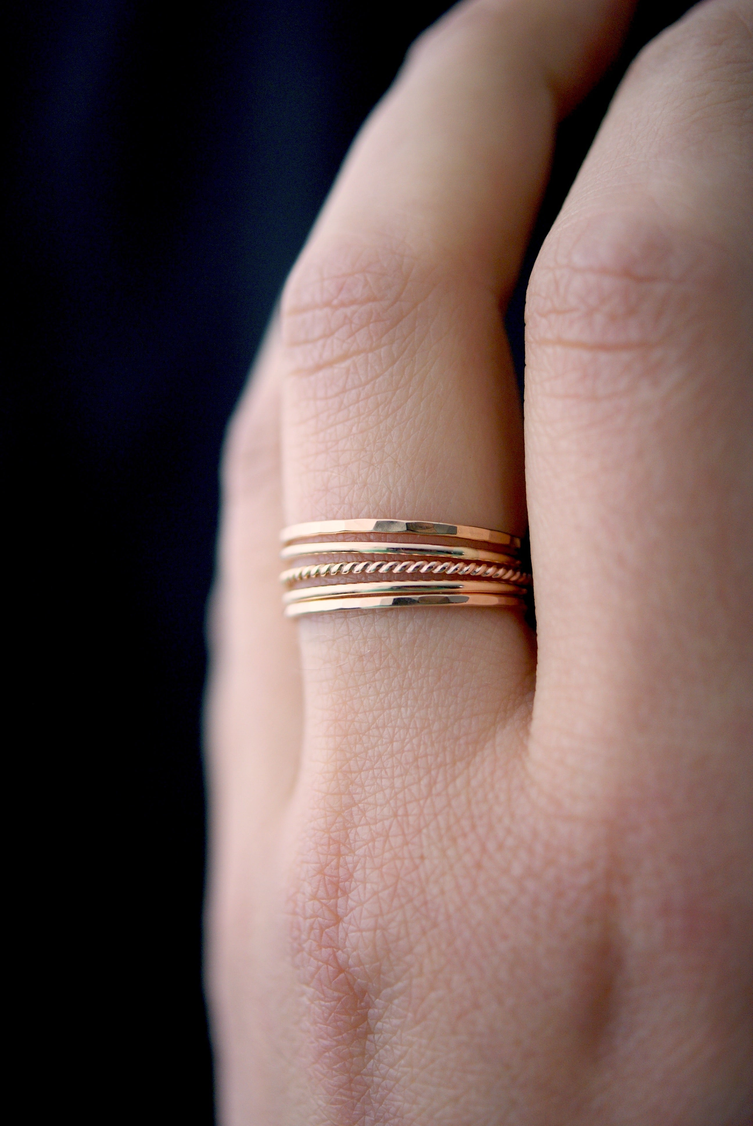 Thick gold hot sale twist ring