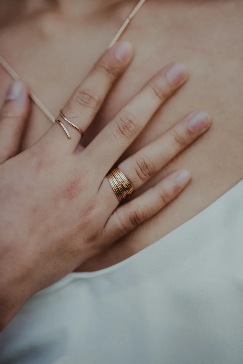 Open Curve Ring, 14K Rose Gold Fill