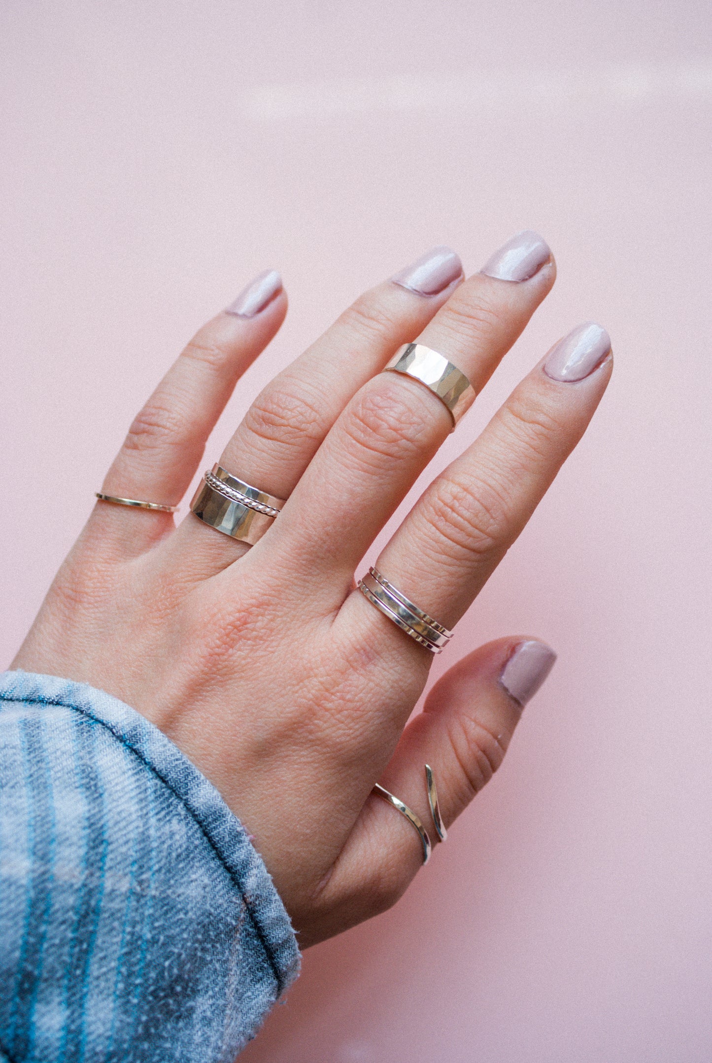 Open Curve Ring, Sterling Silver