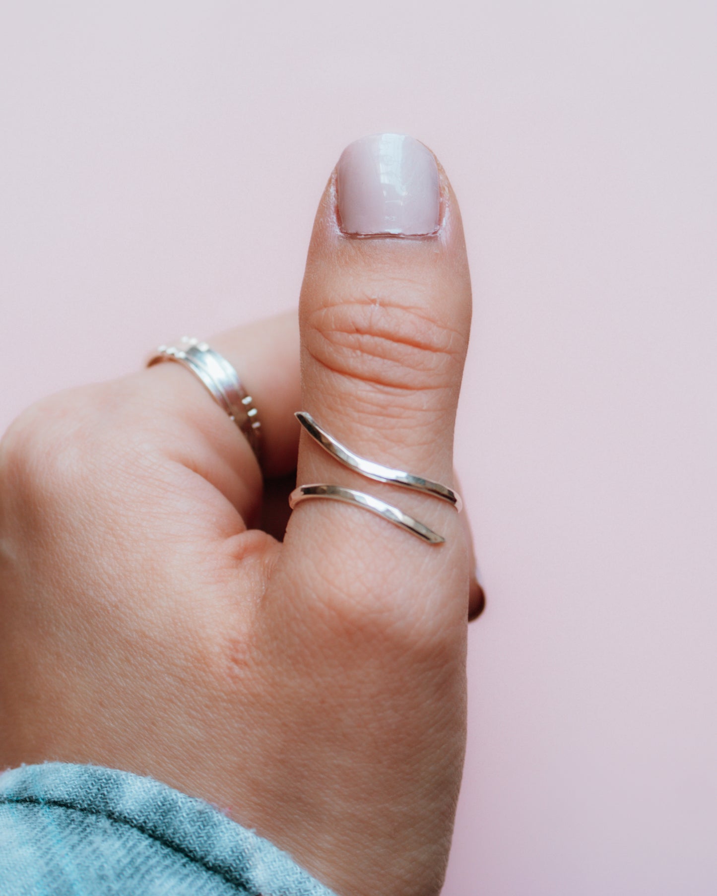 Open Curve Ring, Sterling Silver