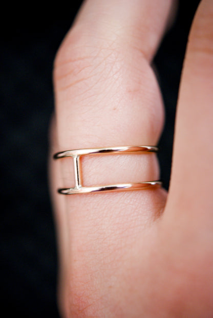 Small Cage Ring, 14K Rose Gold Fill