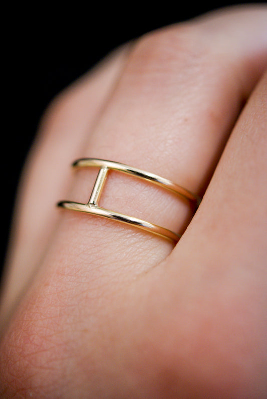 Small Cage Ring, 14K Gold Fill