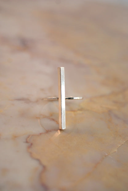 Large Bar Ring, Sterling Silver
