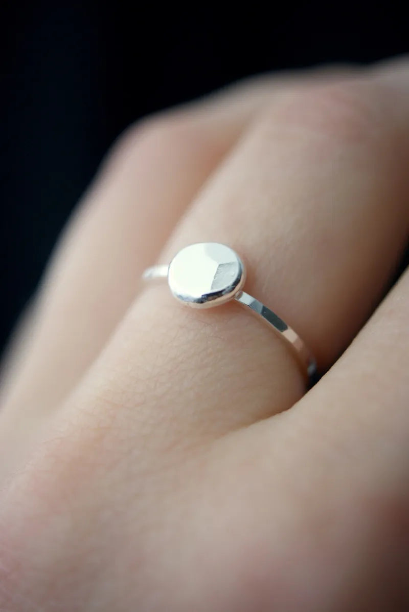 Pebble Ring, Sterling Silver