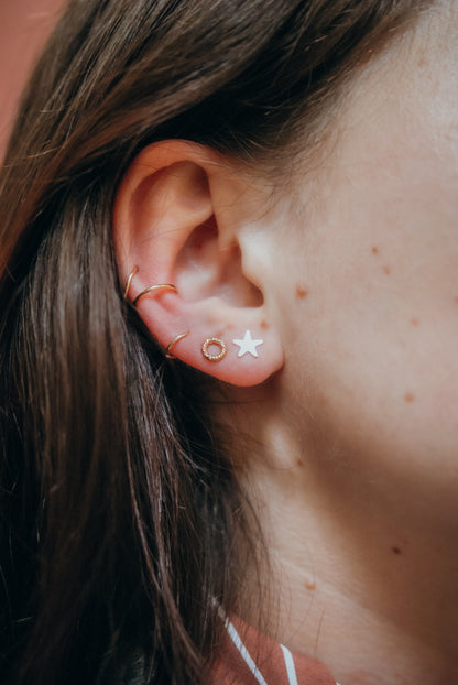 Star Stud Earrings, Gold Fill, Rose Gold Fill or Sterling Silver