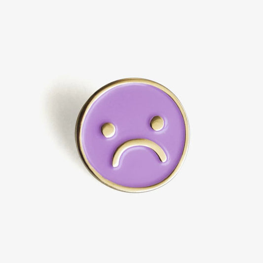 Sad Face Enamel Pin