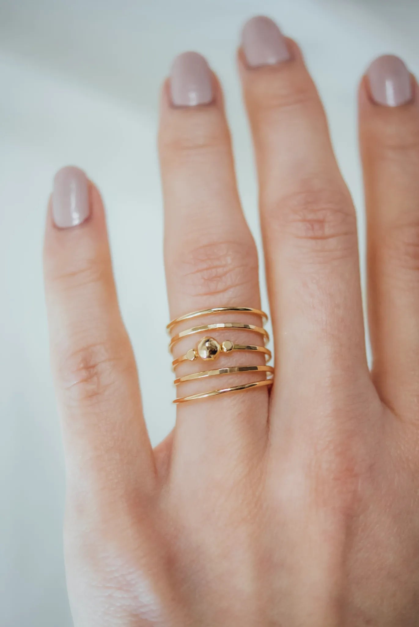 Trinity Ring, Solid 14K Gold