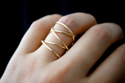 Extra Large Wraparound Ring, 14K Gold Fill