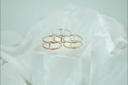 Small Cage Ring, 14K Rose Gold Fill
