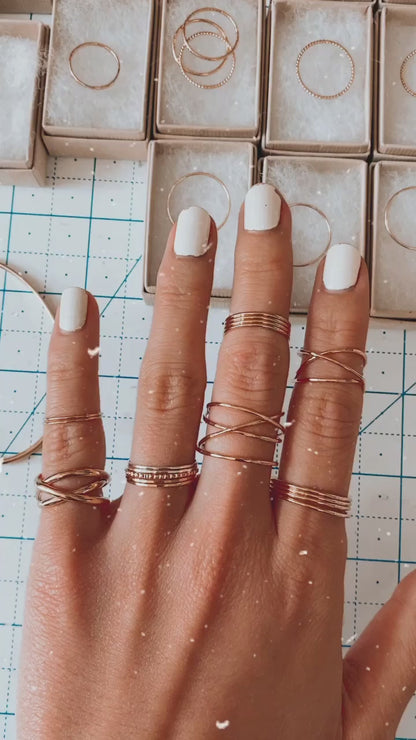Infinity Spiral Ring, 14K Rose Gold Fill