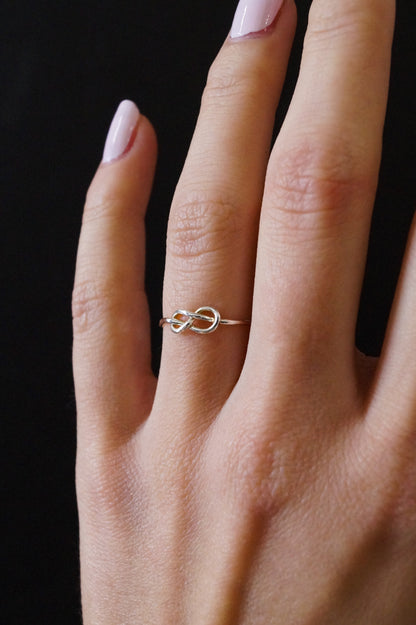 Infinity Knot Ring, Sterling Silver