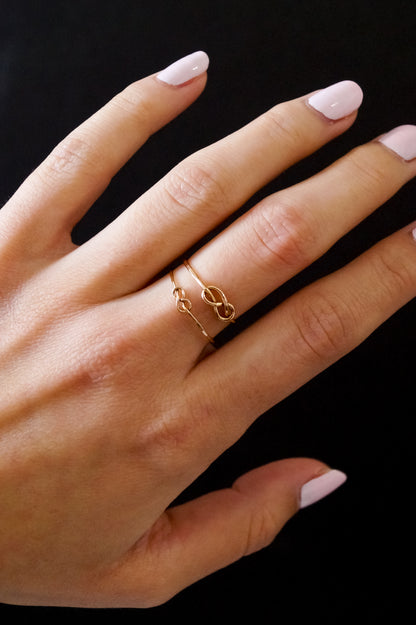 Infinity Knot Ring, 14K Gold Fill