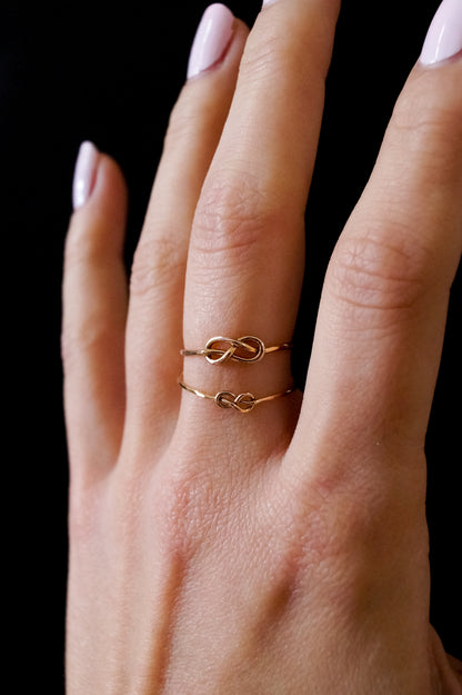 Infinity Knot Ring, 14K Rose Gold Fill