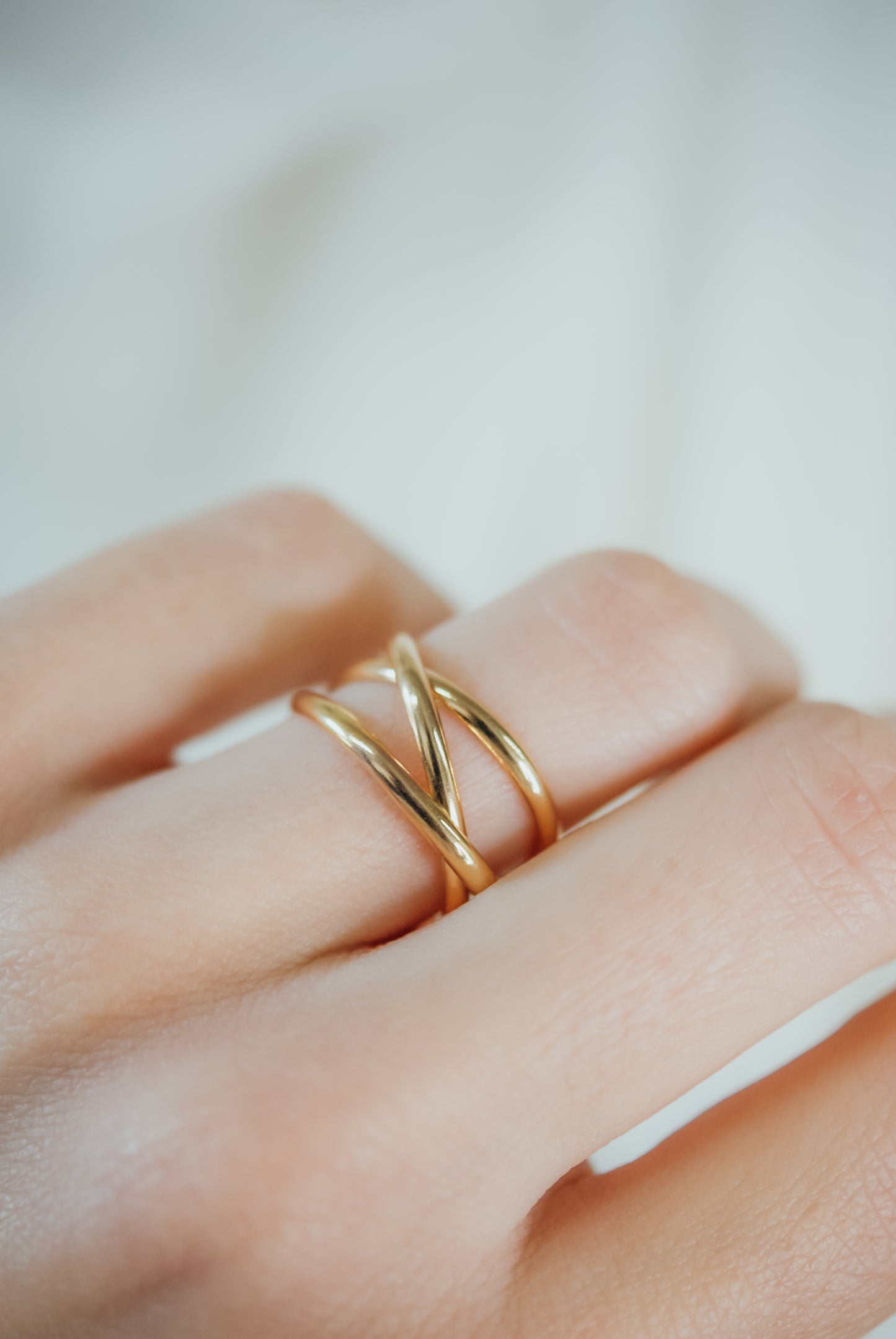 Infinity Spiral Ring, Solid 14K Gold