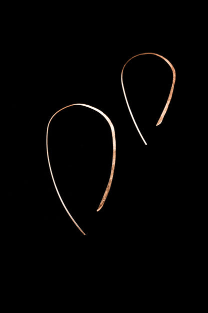 Mini U-Shaped Open Hoop Earrings, Gold Fill, Rose Gold Fill, or Sterling Silver