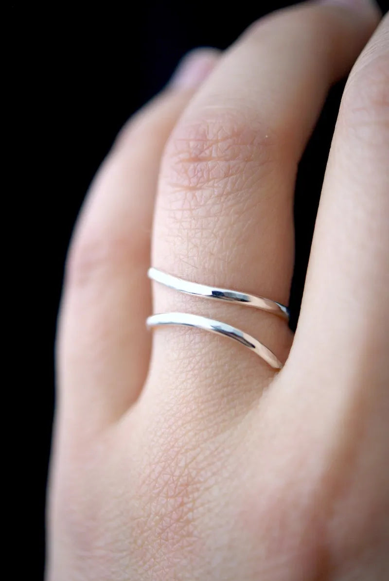 Open Curve Ring, Sterling Silver