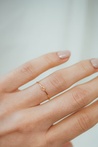 Open Knot Ring, Solid 14K Gold