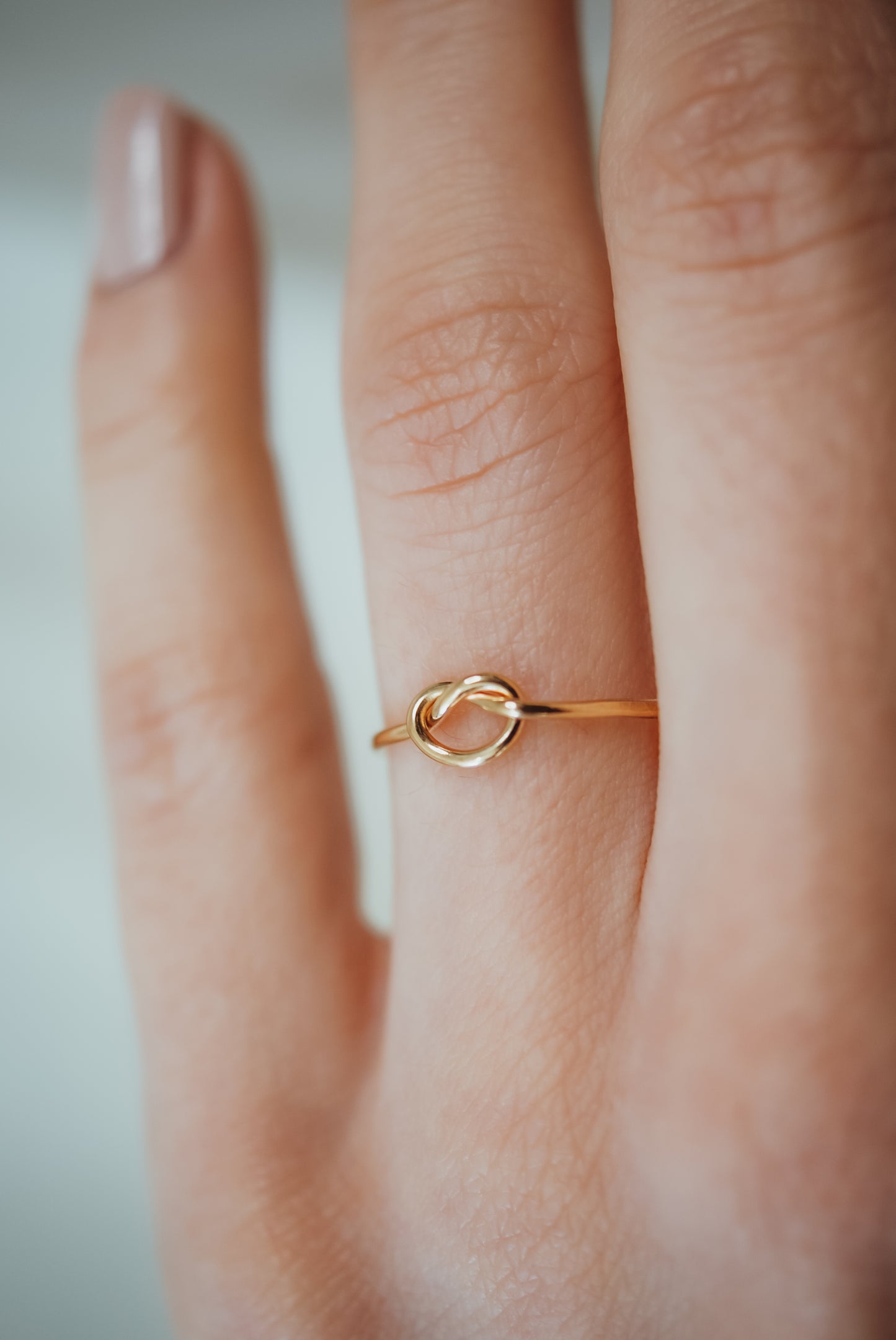 Open Knot Ring, Solid 14K Gold